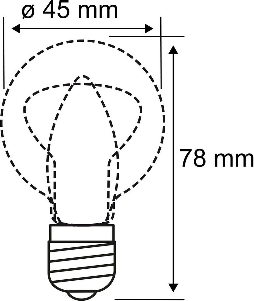 Paulmann LED-Filament 5er Pack 4,8W Tropfen E14 klar dimmbar 2700K, E14, 5 St., Warmweiß – Bild 4 von 5