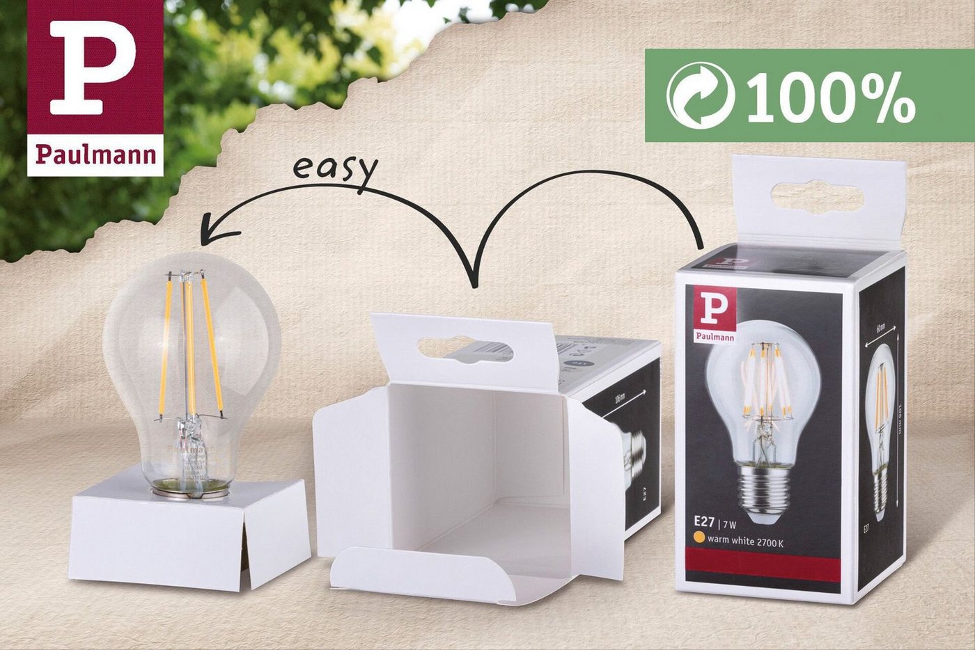 Paulmann LED-Leuchtmittel 3er Set 4,7 W AGL E27 gold, E27, 3 St., Warmweiß, 2500 Kelvin – Bild 5 von 5