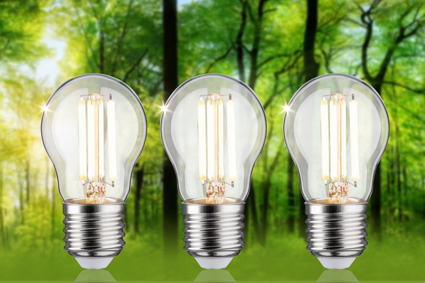 Paulmann LED-Leuchtmittel Efficient-Line 3er-Pack Tropfen 525lm 2,5W 3000K klar 230V, E27, 3 St., Warmweiß – Bild 5 von 5