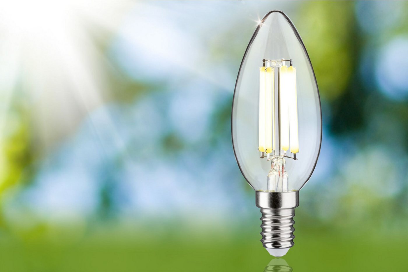 Paulmann LED-Leuchtmittel Efficient-Line Filament 230V LED Kerze E14 1 St. 525lm 2,5W 4000K Klar, E14, 1 St., Neutralweiß – Bild 5 von 5