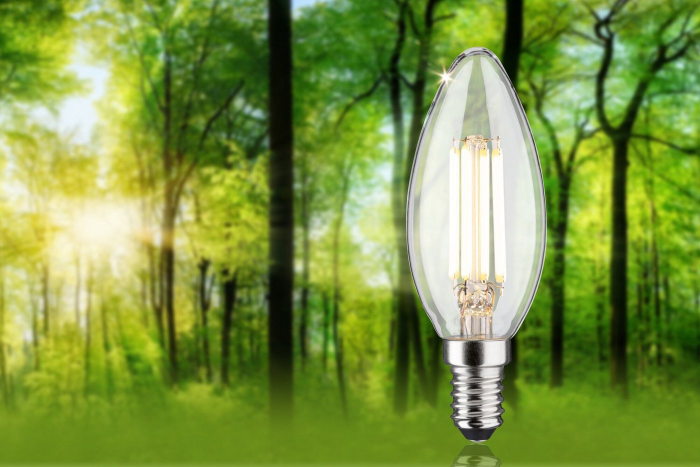 Paulmann LED-Leuchtmittel Efficient-Line Kerze 840lm 4W 3000K klar 230V, E14, 1 St., Warmweiß – Bild 2 von 5