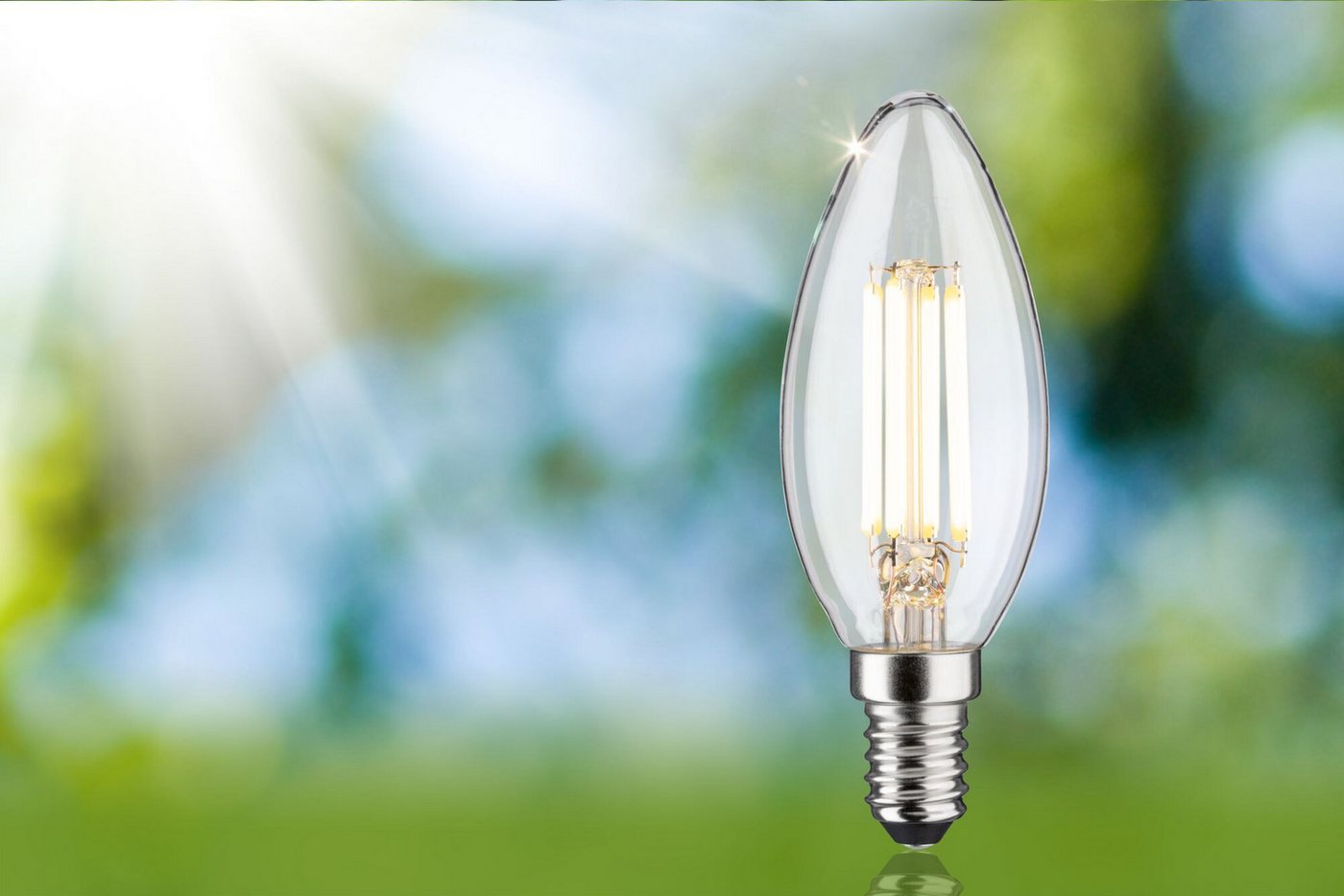 Paulmann LED-Leuchtmittel Efficient-Line Kerze 840lm 4W 3000K klar 230V, E14, 1 St., Warmweiß – Bild 5 von 5