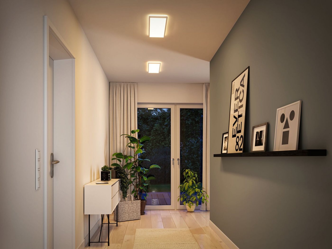 Paulmann LED Panel Atria Shine 3000K IP20 eckig, LED fest integriert, Warmweiß, Backlight – Bild 5 von 5