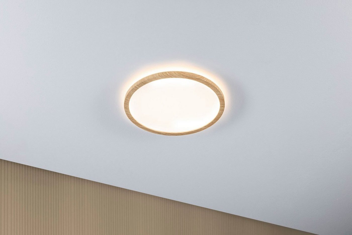 Paulmann LED Panel Atria Shine 3000K IP44 rund, LED fest integriert, Warmweiß, Backlight – Bild 2 von 5