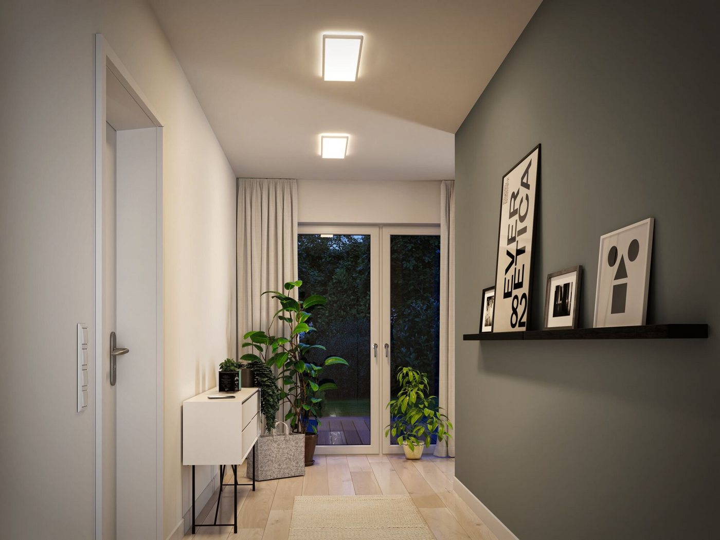 Paulmann LED Panel Atria Shine 4000K IP20 eckig, LED fest integriert, Neutralweiß, Backlight – Bild 2 von 5