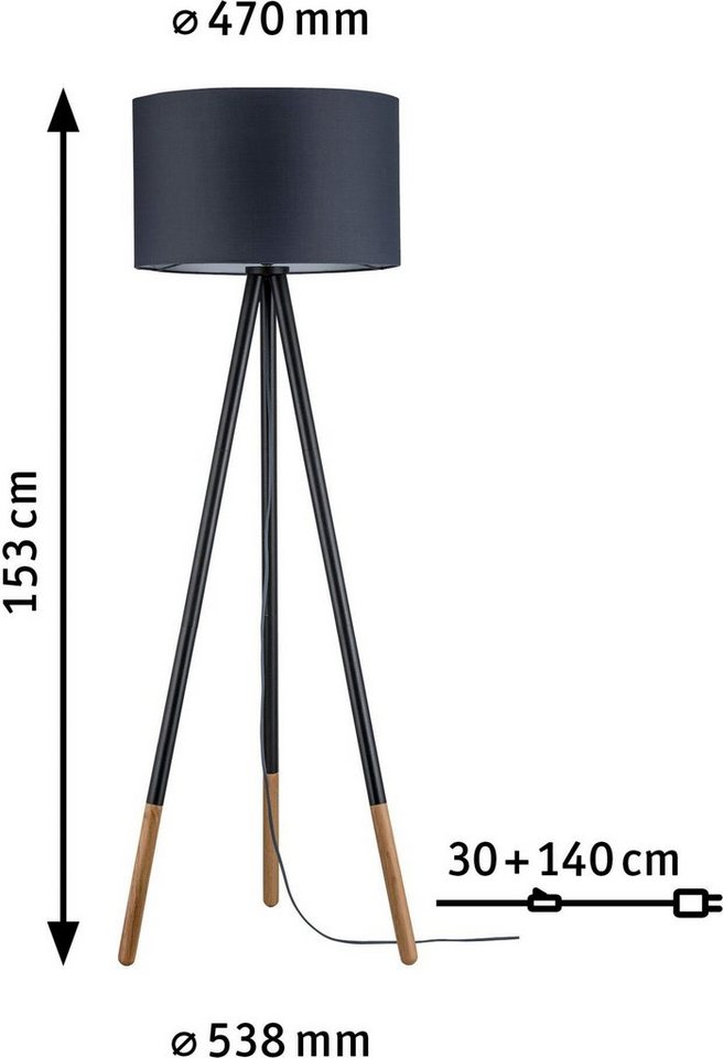 Paulmann LED Stehlampe Rurik, ohne Leuchtmittel, E27 – Bild 4 von 5