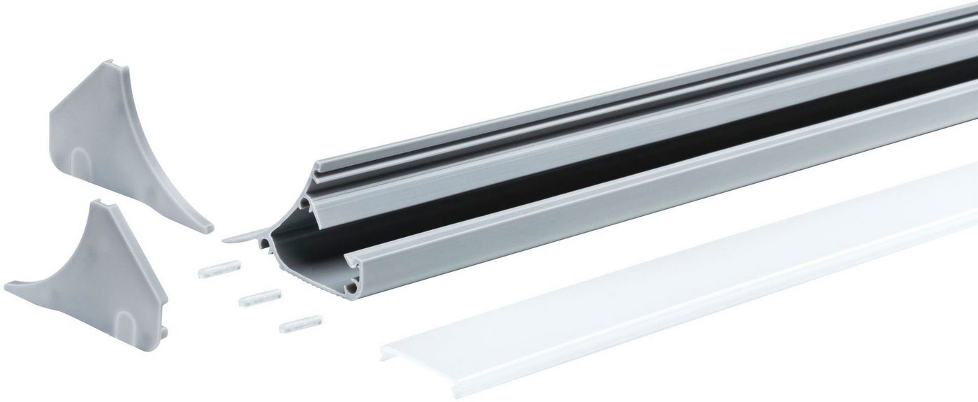 Paulmann LED-Streifen Corner Profil 100 cm Grau, Kunststoff Grau, Kunststoff – Bild 2 von 5