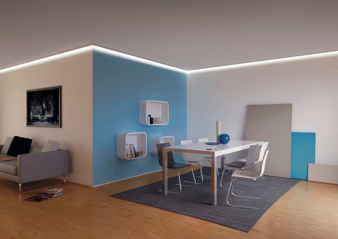 Paulmann LED-Streifen Corner Profil 100 cm Grau, Kunststoff Grau, Kunststoff – Bild 3 von 5