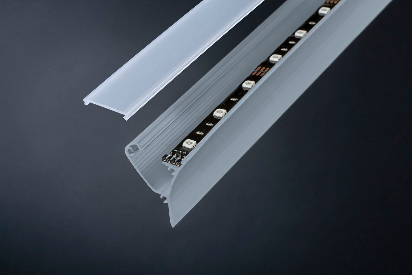 Paulmann LED-Streifen Corner Profil 100 cm Grau, Kunststoff Grau, Kunststoff – Bild 5 von 5