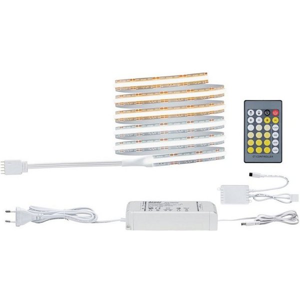 Paulmann LED-Streifen MaxLED 1000 Basis Set, 230/24V silber Kunststoff, 1-flammig, Full-Line COB 2700-6500K TunableWhite