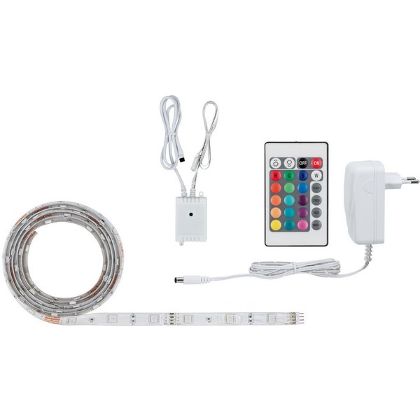 Paulmann LED-Streifen SimpLED 1,5m RGB 12W Weiß Metall Kst, 1-flammig
