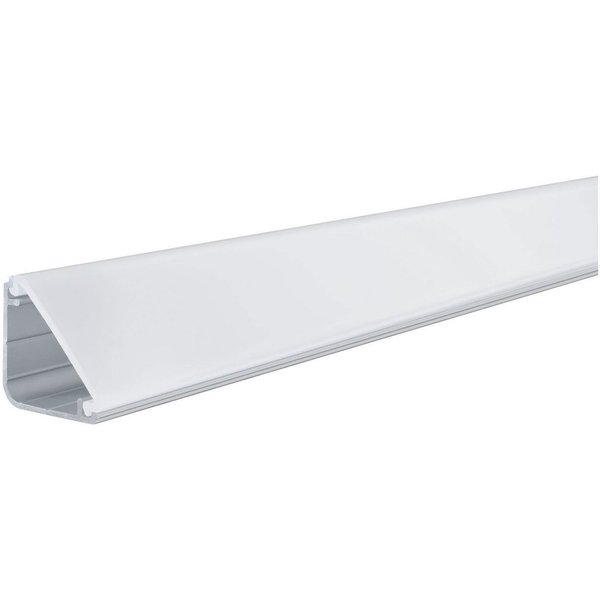 Paulmann LED-Stripe-Profil Delta Profil mit Diffusor 1m Alu eloxiert, Satin, Alu/Kunststoff