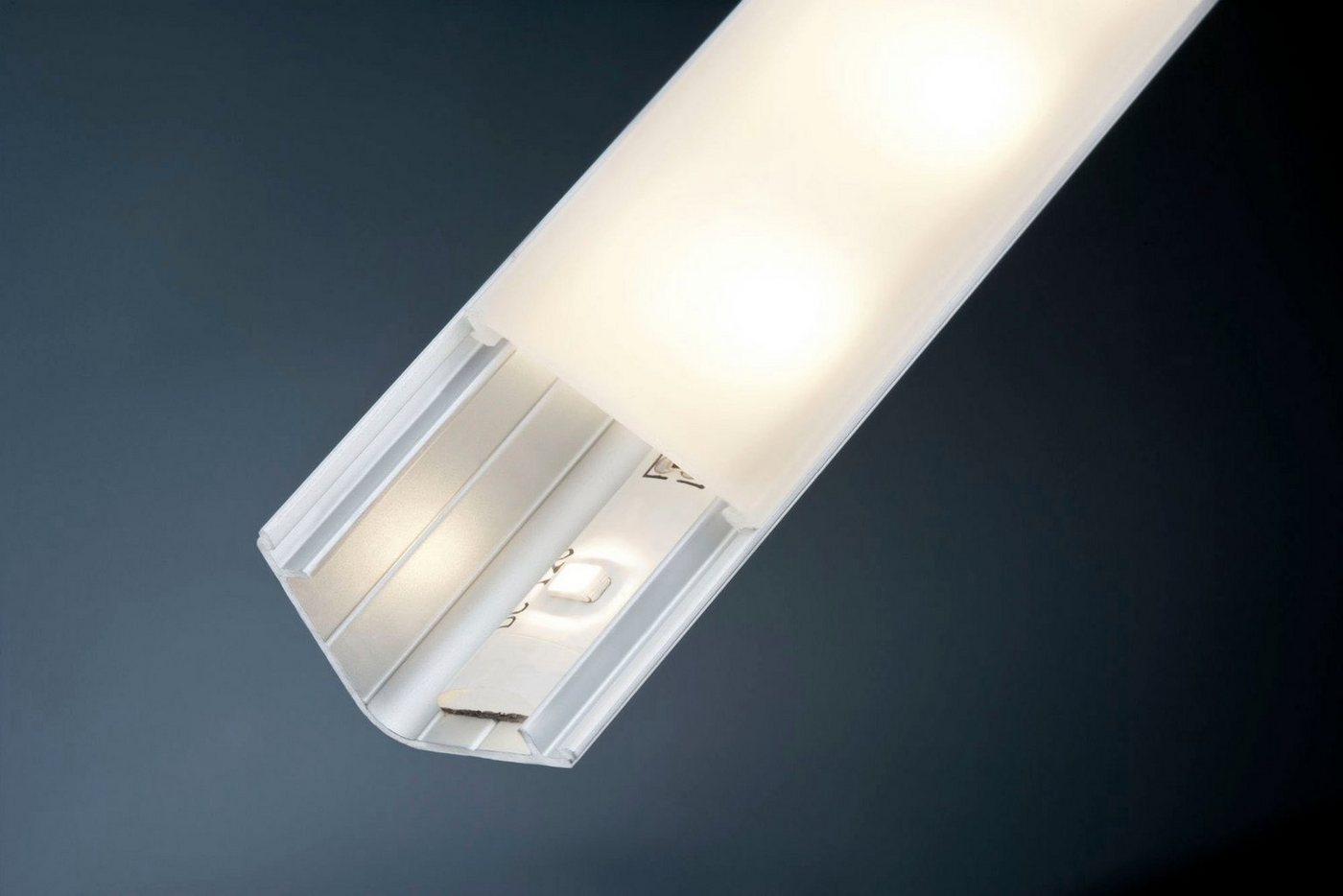 Paulmann LED-Stripe-Profil Delta Profil mit Diffusor 1m Alu eloxiert, Satin, Alu/Kunststoff – Bild 4 von 5