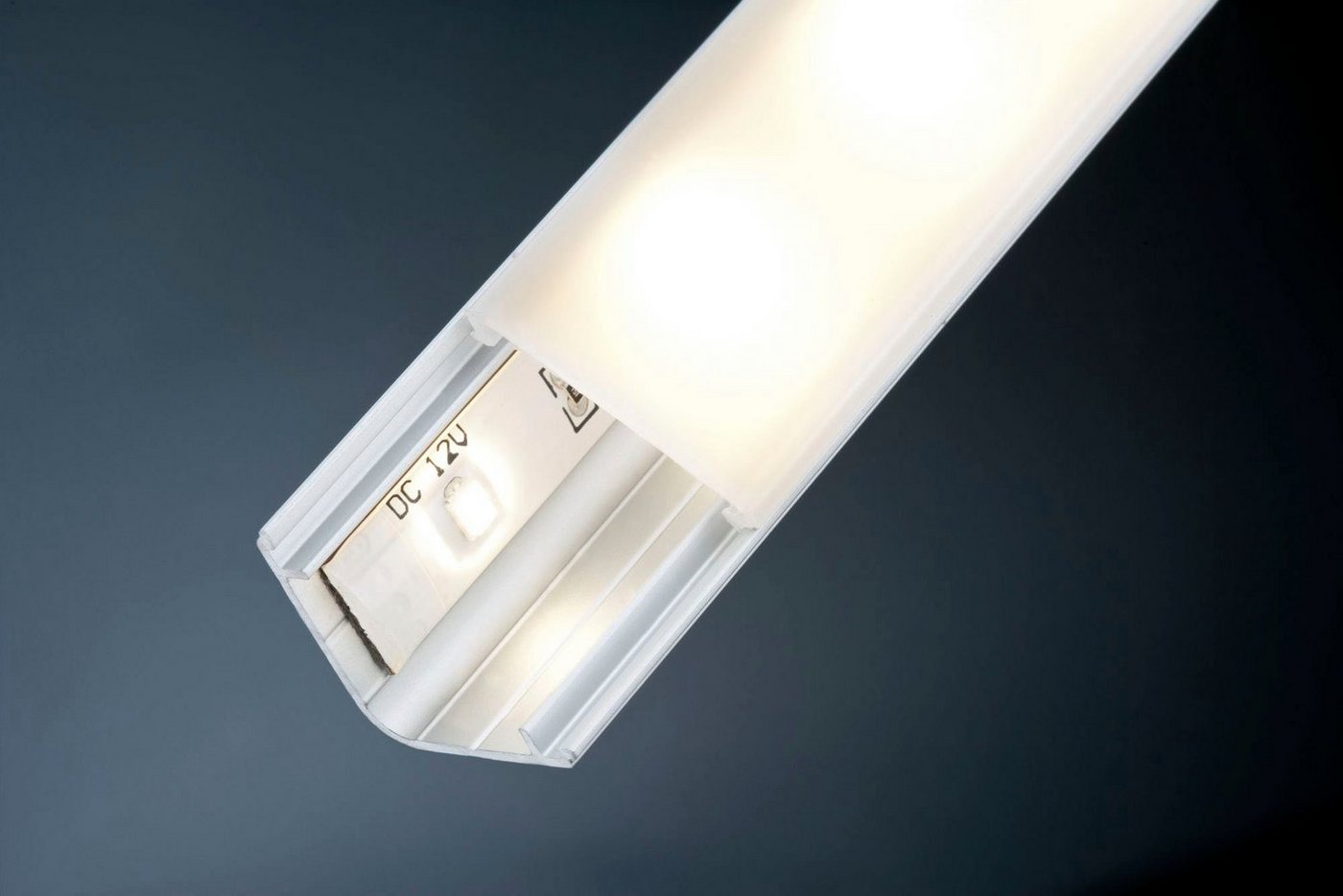 Paulmann LED-Stripe-Profil Delta Profil mit Diffusor 1m Alu eloxiert, Satin, Alu/Kunststoff – Bild 5 von 5