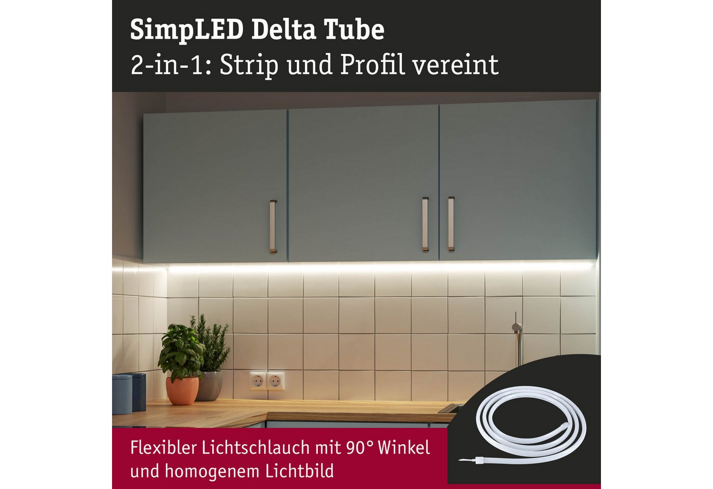 Paulmann LED Stripe SimpLED LED Strip Delta Komplettset 3m beschichtet 11,5W 660lm/m 3000K – Bild 5 von 5