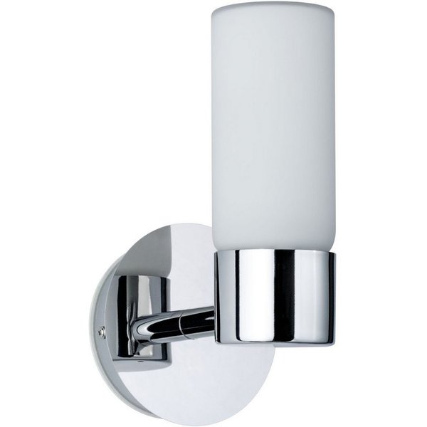Paulmann LED Wandleuchte Eleon, ohne Leuchtmittel, G9, IP44, max. 33W G9, Chrom/Satin, 230V, Metall/Glas