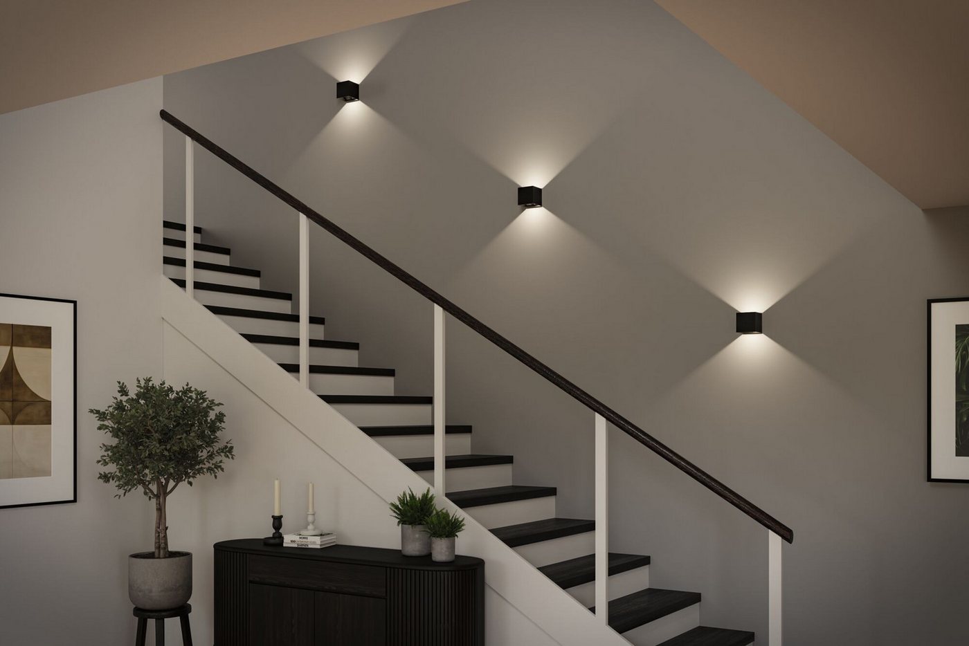 Paulmann LED Wandleuchte Nyara IP44 2W, USB-Ladefunktion, LED fest integriert, Dämmerungsgesteuerter Bewegungsmelder (HF) – Bild 5 von 5