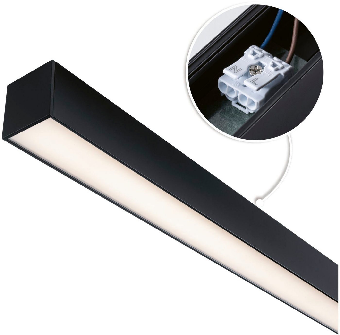 Paulmann Schienensystem-Leuchten Linion Einspeisung Power Channel 1m, LED fest integriert, Warmweiß – Bild 4 von 5