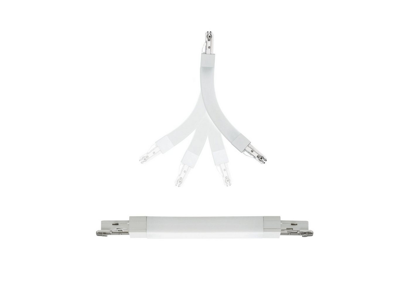 Paulmann Schienensystem-Verbinder URail Verbinder Flex II 227x18mm max. 1.000W Chrom matt max. 1000W, (1-tlg) – Bild 4 von 5