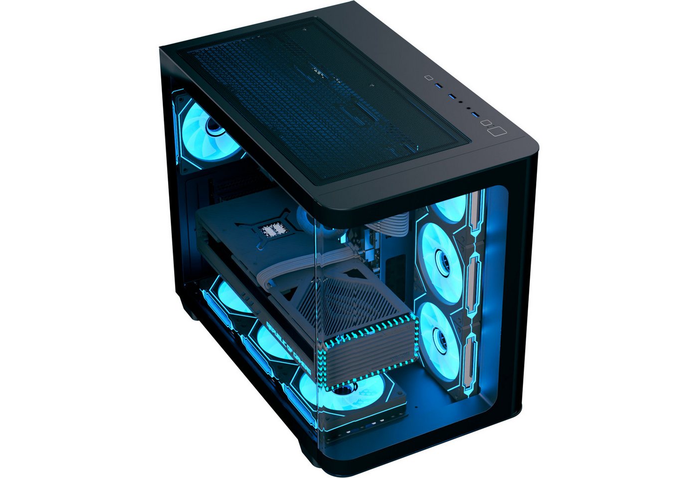 Aerocool PC-Gehäuse Aerocool P500C-G-BK-v1, Tower-Gehäuse, (Tempered – Bild 3 von 5