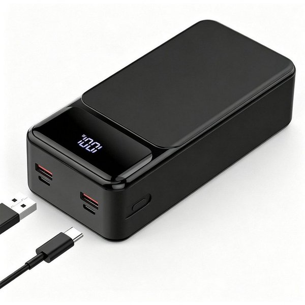 Pdgrid 50000mAh 22,5W große kapazität Power Bank Schnellladen Powerbank 50000 mAh (3,7 V), Schnellladung, Typ-C + USB-C-Dualschnittstelle