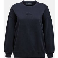 PEAK PERFORMANCE Damen Sweatshirt W Original Terry Crew-BLACK, Größe L in Schwarz