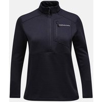 PEAK PERFORMANCE Damen Sweatshirt W Trail Polartec Half Zip-BLACK, Größe XL in Schwarz