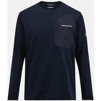 PEAK PERFORMANCE Herren Sweatshirt M Freelight Polartec Grid-BLACK, Größe M in Schwarz