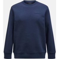 PEAK PERFORMANCE Herren Sweatshirt M Original Small Logo Cre-BLUE SHADOW, Größe L in Blau