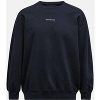 PEAK PERFORMANCE Herren Sweatshirt M Original Terry Crew-BLACK, Größe L in Schwarz