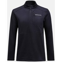 PEAK PERFORMANCE Herren Sweatshirt M Trail Polartec Half Zip-BLACK, Größe L in Schwarz
