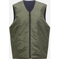 PEAK PERFORMANCE Herren Weste M Insulated Reversable V-PINE NEEDLE-BLA, Größe L in Grün