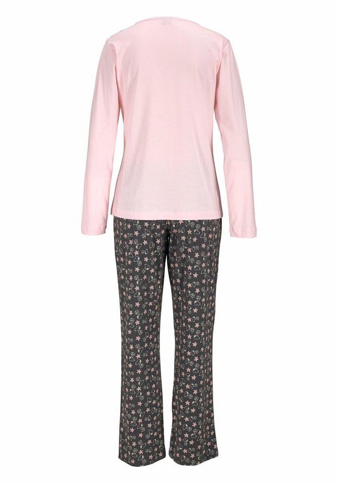 PEANUTS Pyjama (Set, 2 tlg) in langer Form im niedlichen Snoopy-Design – Bild 3 von 5