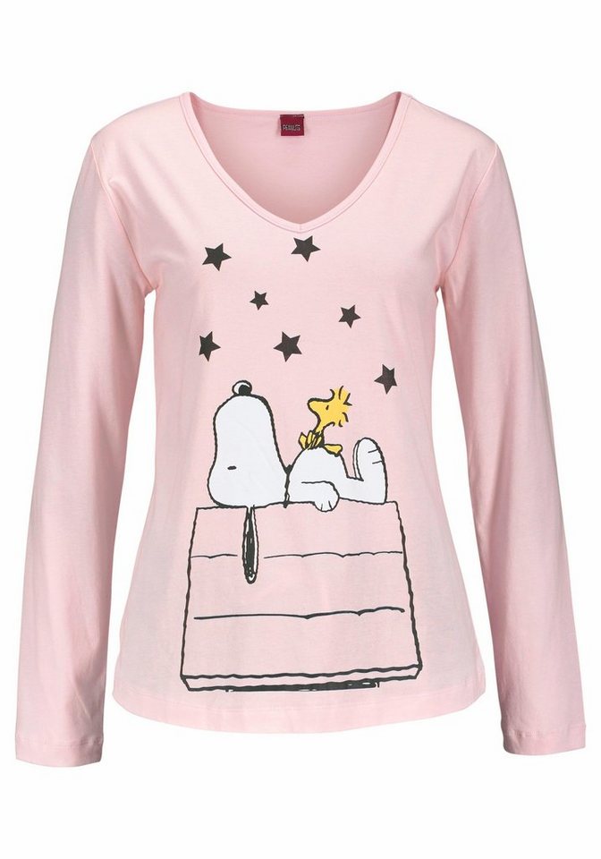 PEANUTS Pyjama (Set, 2 tlg) in langer Form im niedlichen Snoopy-Design – Bild 4 von 5