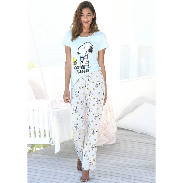 PEANUTS Pyjama (Set, 2 tlg) mit Snoopy und Woodstock Druck