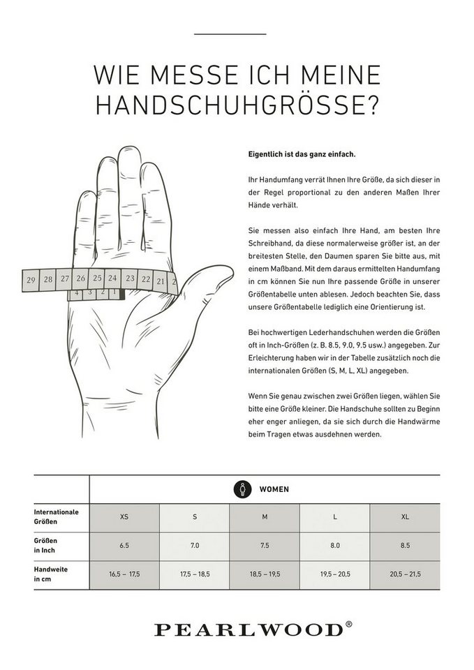 PEARLWOOD Lederhandschuhe mit farbigem Innenfutter, Glattleder, Zipper auf dem Handrücken – Bild 5 von 5