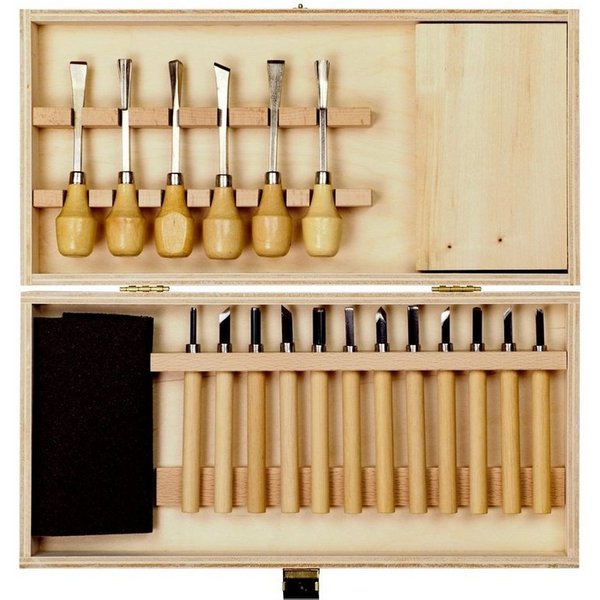 Pebaro Kreativset Schnitz-Set in Holzbox, 1979