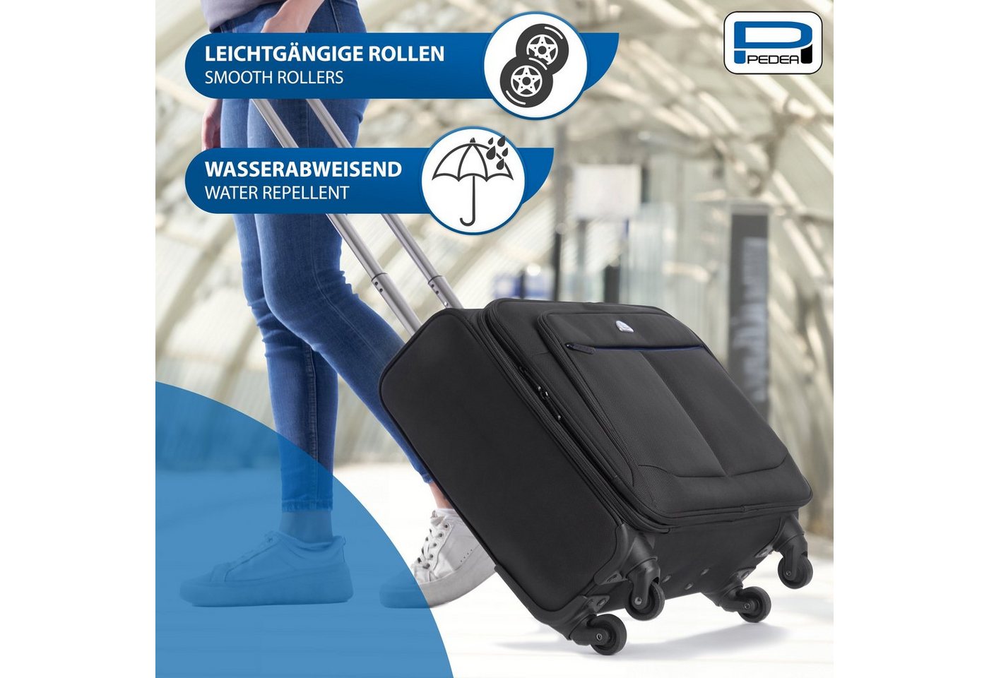 PEDEA Business-Trolley PREMIUM, 4 Rollen, Raumwunder mit viel Platz – Bild 4 von 5