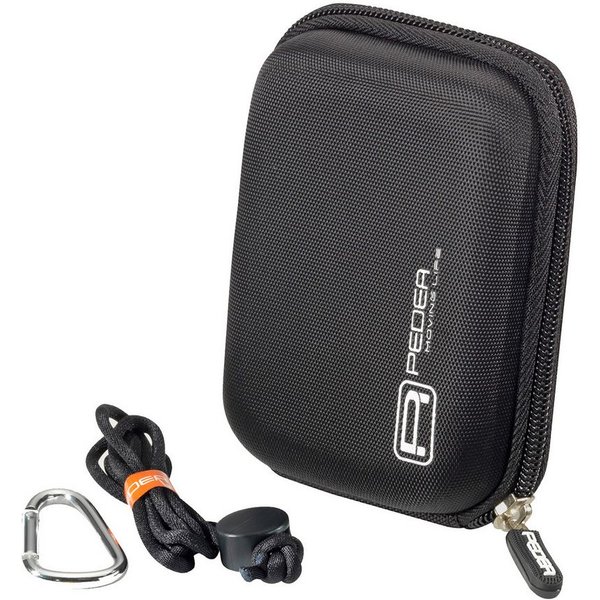 PEDEA Kameratasche Hardcase für Digitalkamera Kompaktkamera & Action Cams, Hardcase Schale, wasserabweisend, Zubehörfach, Karabine & Umhängeband
