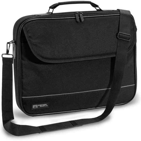 PEDEA Laptoptasche FAIR Notebooktasche für 13,3 / 15,6 / 17,3 Zoll (Laptopfach: 36,5 cm x 26,5 cm x 5,5 cm (BxHxT), bis 14,1 Zoll (35,8 cm) Schutzrahmen, wasser