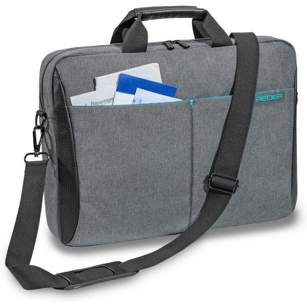 PEDEA Laptoptasche LIFESTYLE Notebooktasche mit Schultergurt 15,6 / 17,3 Zoll, dicke Polsterung, wasserabweisenden Materialien