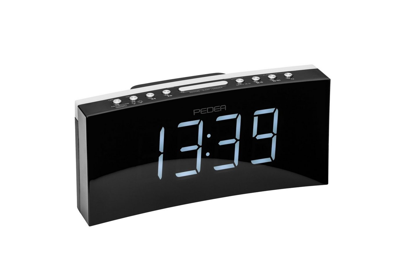 PEDEA Radiowecker FM-Radio, LED-Anzeige, Nachtlicht, Snooze, Dual Alarm dimmbarem Display, Nachtlicht – perfekt für Schlafzimmer und Büro – Bild 2 von 5