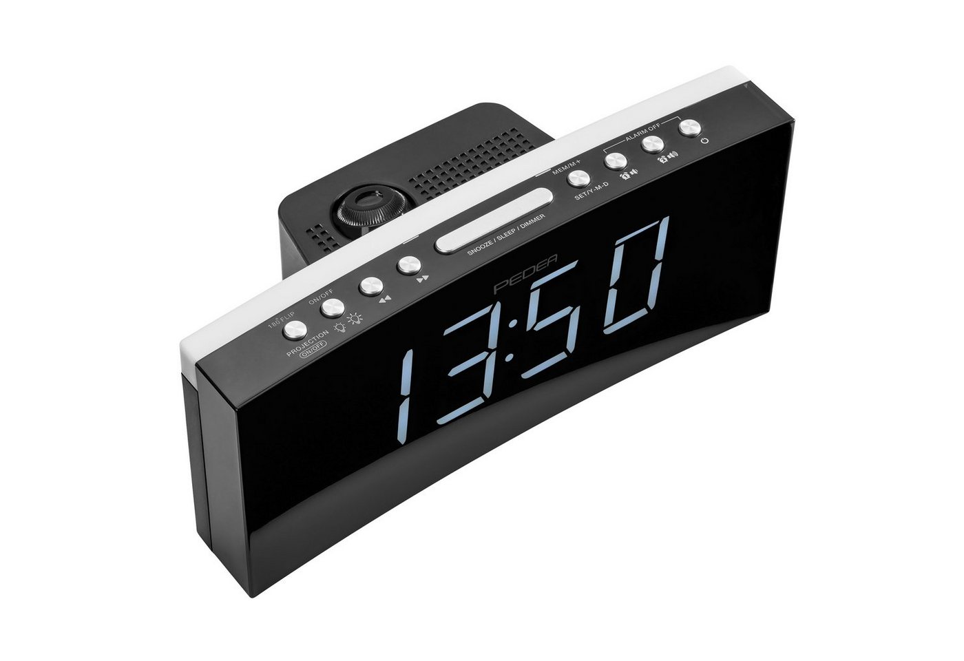 PEDEA Radiowecker FM-Radio, LED-Anzeige, Nachtlicht, Snooze, Dual Alarm dimmbarem Display, Nachtlicht – perfekt für Schlafzimmer und Büro – Bild 3 von 5