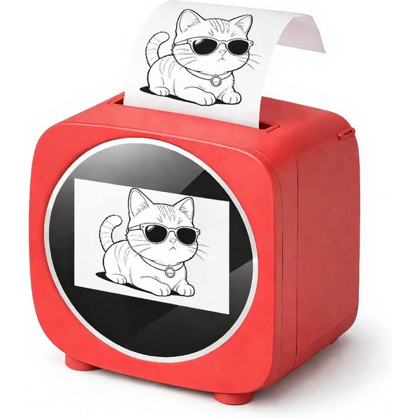 pedete Mini Etiketten drucker Intelligente KI-Etikettendruckerbox Etikettendrucker, (ragbarer Bluetooth- und WLAN-Etikettendrucker für zu Hause, Etikettendrucke
