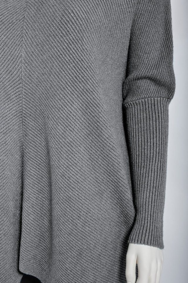 PEKIVESSA Longpullover Oversized langer Rollkragenpullover Damen Fledermausärmel (A-Linie, 1-tlg) hinten länger – Bild 4 von 5
