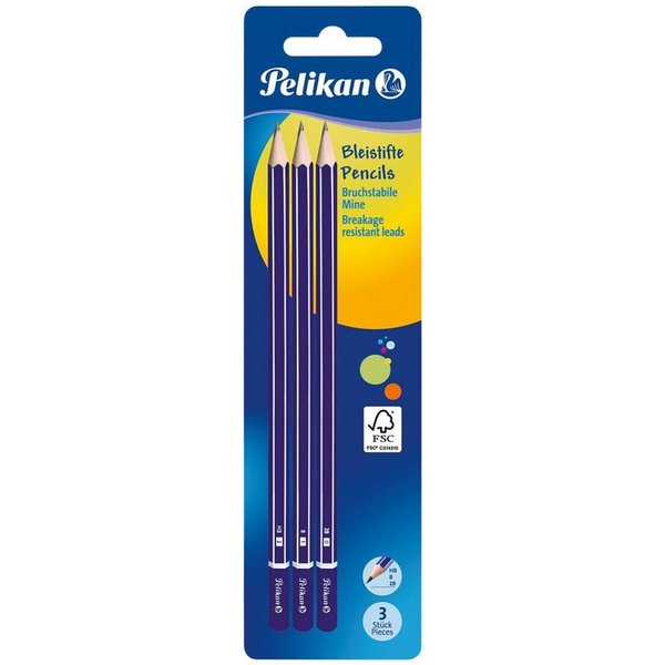 Pelikan Bleistift, (3-tlg), 2B / B / HB