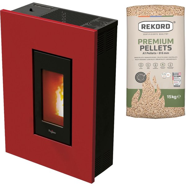Pegaso Pelletofen Pegaso » Madison 5«, 2,5-5,2 kW raumluftunabhängig, 5,2 kW, Flurmodell, Abgang oben, hinten oder seitlich, WIFI optional