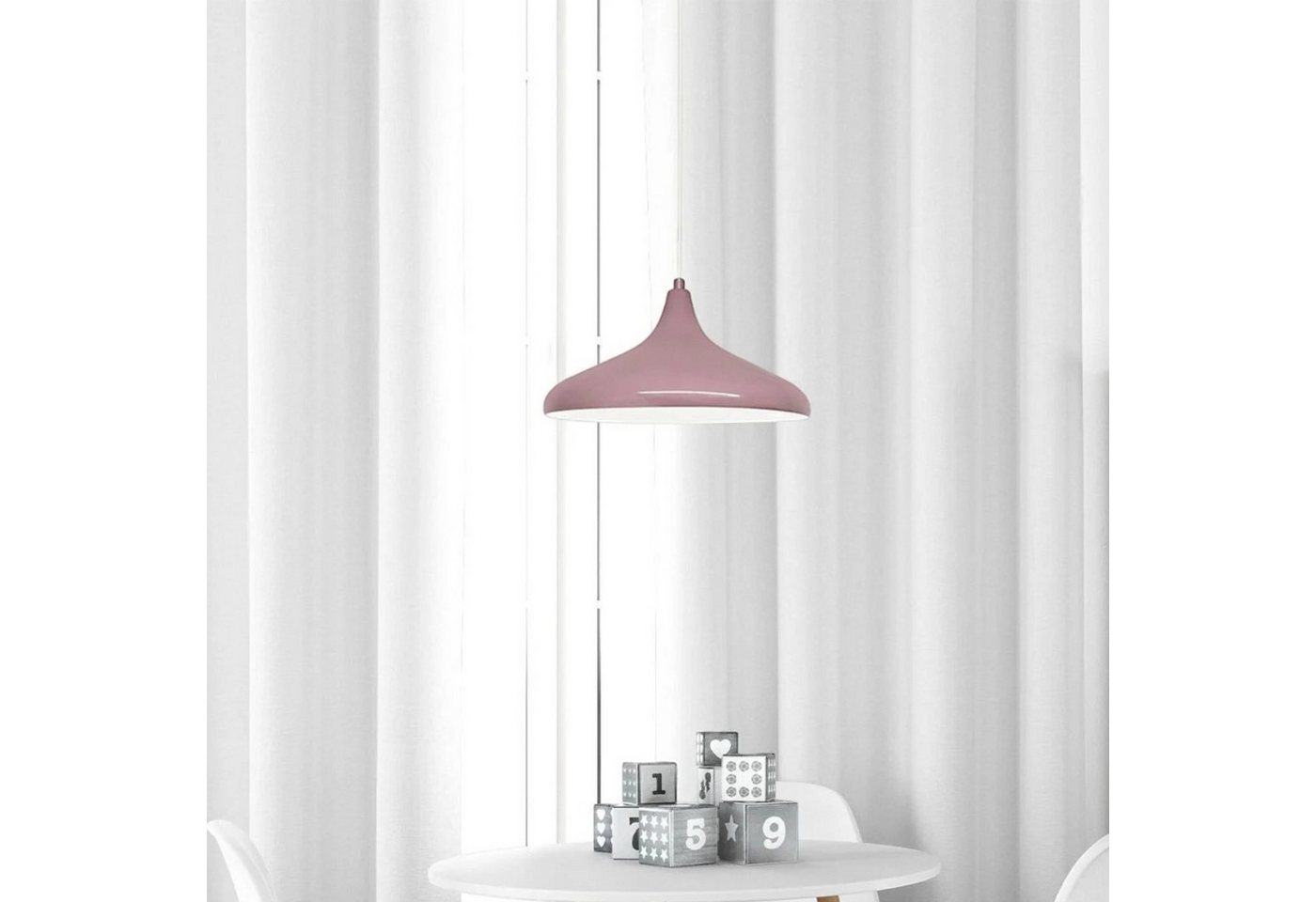 Bamyum Pendelleuchte Bamyum Pendelleuchte Durchmesser 35 cm E27 Metall Moderne Lampe, ohne Leuchtmittel – Bild 3 von 5