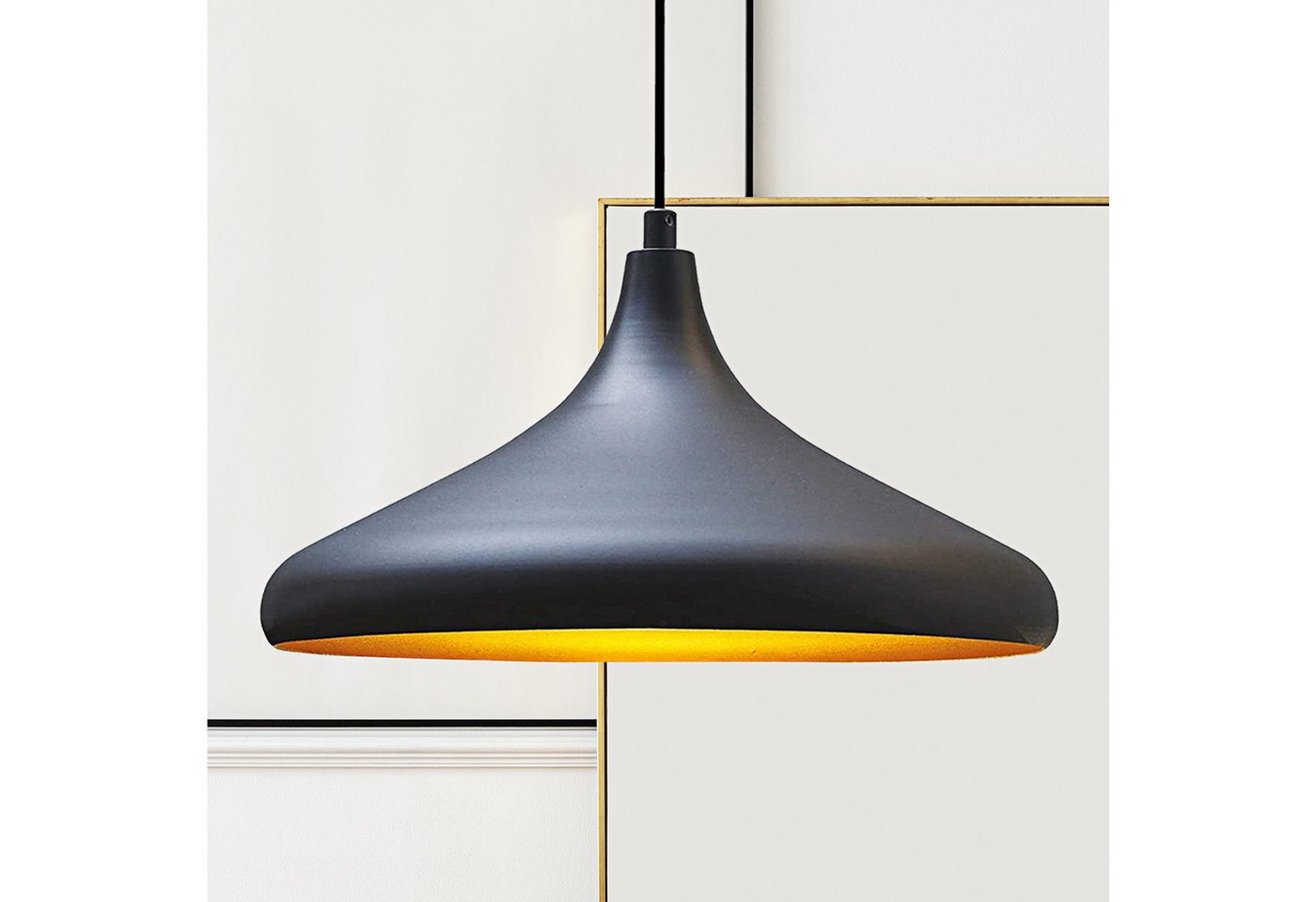 Bamyum Pendelleuchte Bamyum Pendelleuchte Durchmesser 35 cm E27 Metall Moderne Lampe, ohne Leuchtmittel – Bild 2 von 5