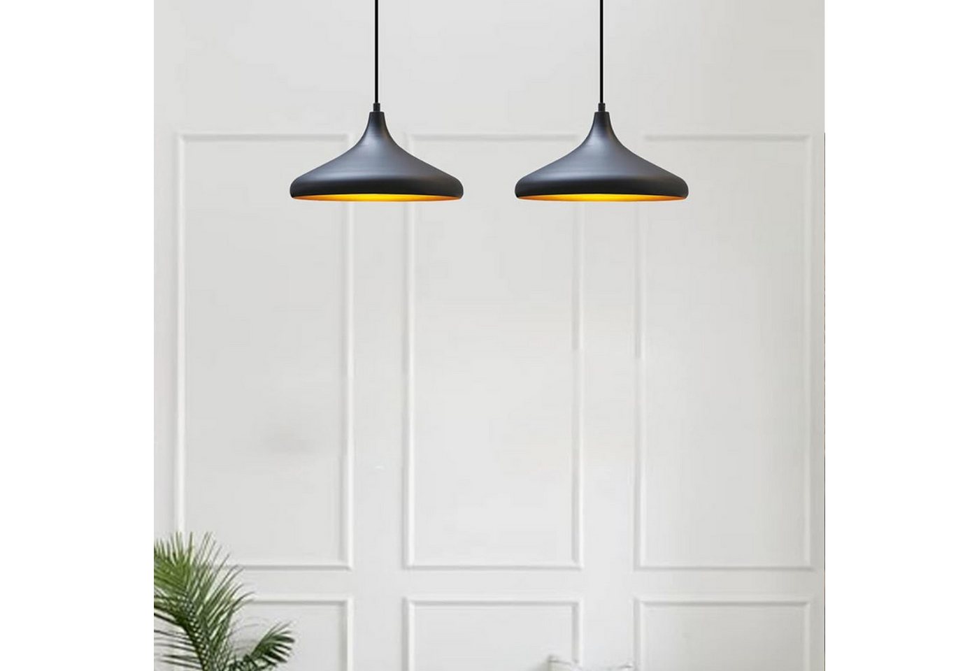 Bamyum Pendelleuchte Bamyum Pendelleuchte Durchmesser 35 cm E27 Metall Moderne Lampe, ohne Leuchtmittel – Bild 3 von 5